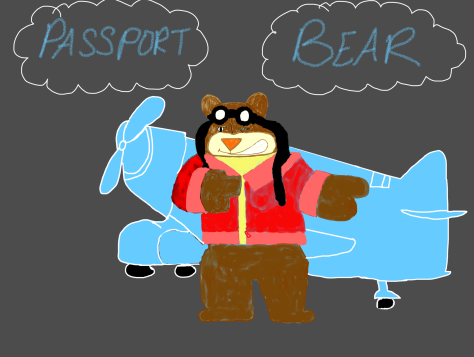 Passport Bear pose